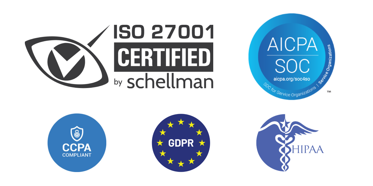 CrateDB Security Certifications and Standards: ISO 27001, AICPA SOC, CCPA, GDPR, HIPAA