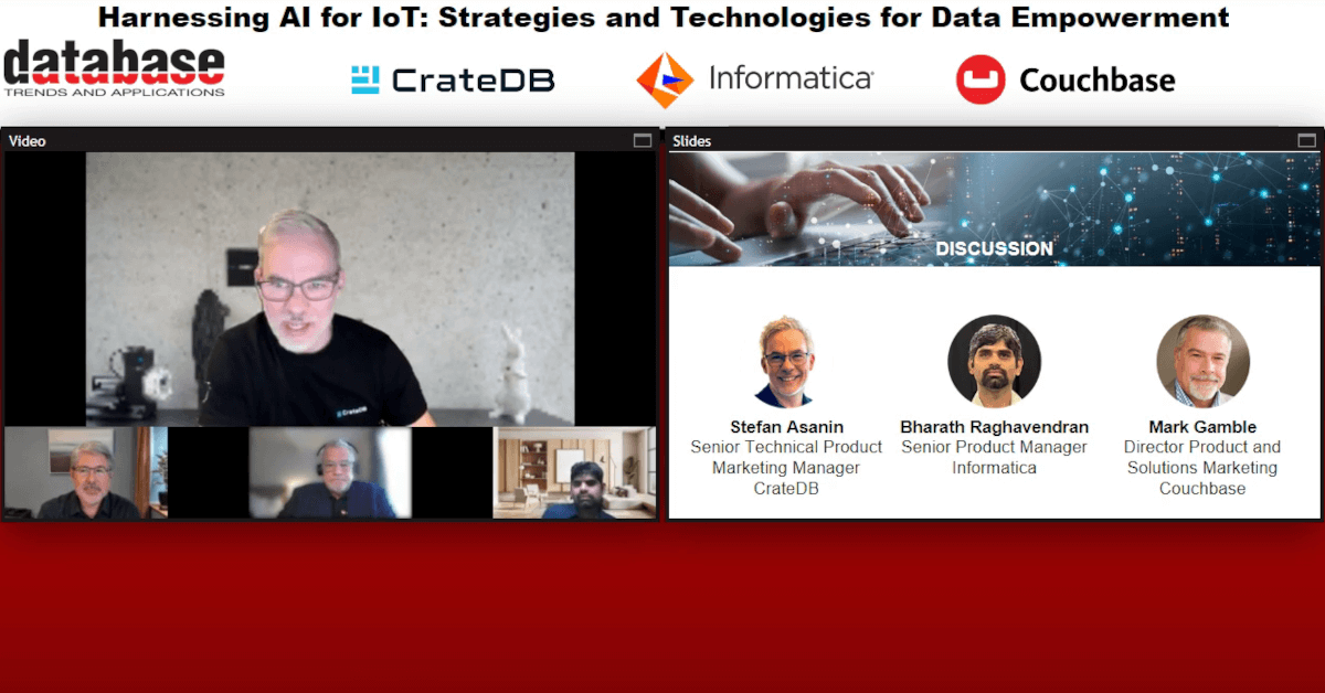 Stefan Asanin from CrateDB talking about AI strategies and technologies for IoT