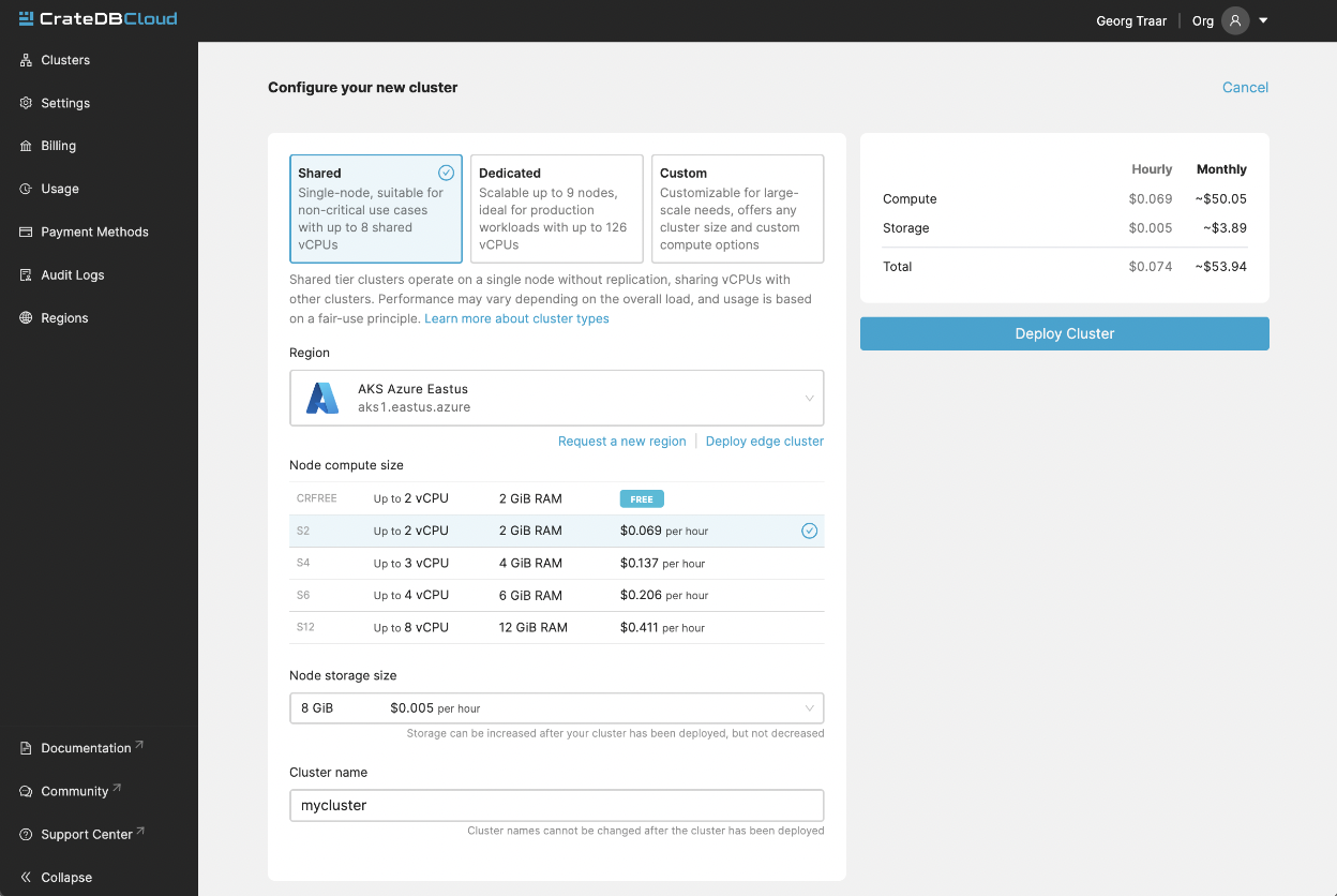 cloud console