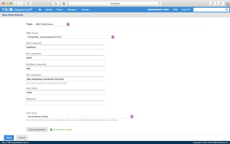 Screenshot of the New Data Source screen
