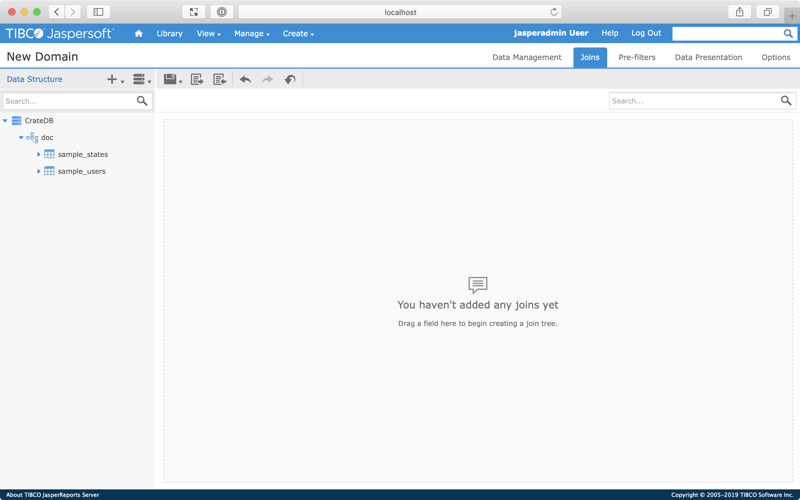 Screenshot of the Domain Designer screen