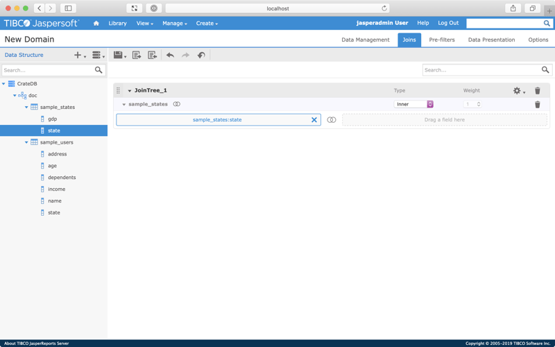 Screenshot of the Domain Designer screen