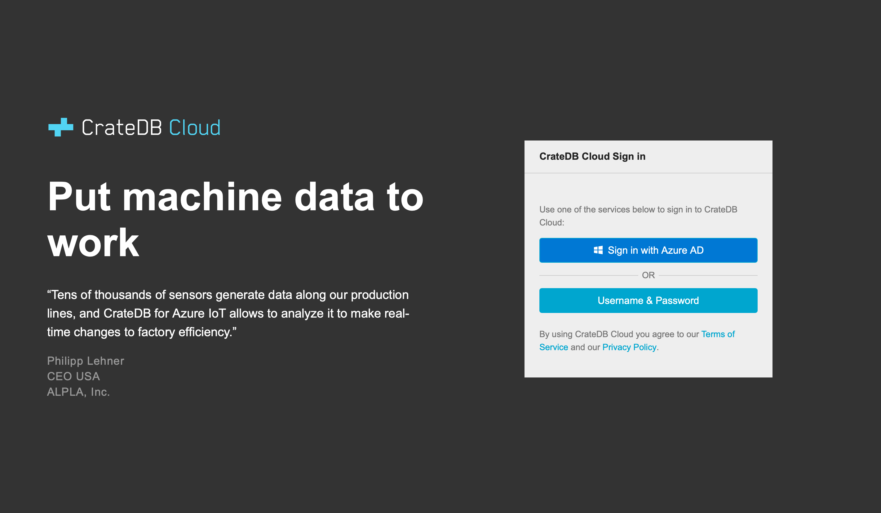 You can sign in with GitHub, Google and Microsoft