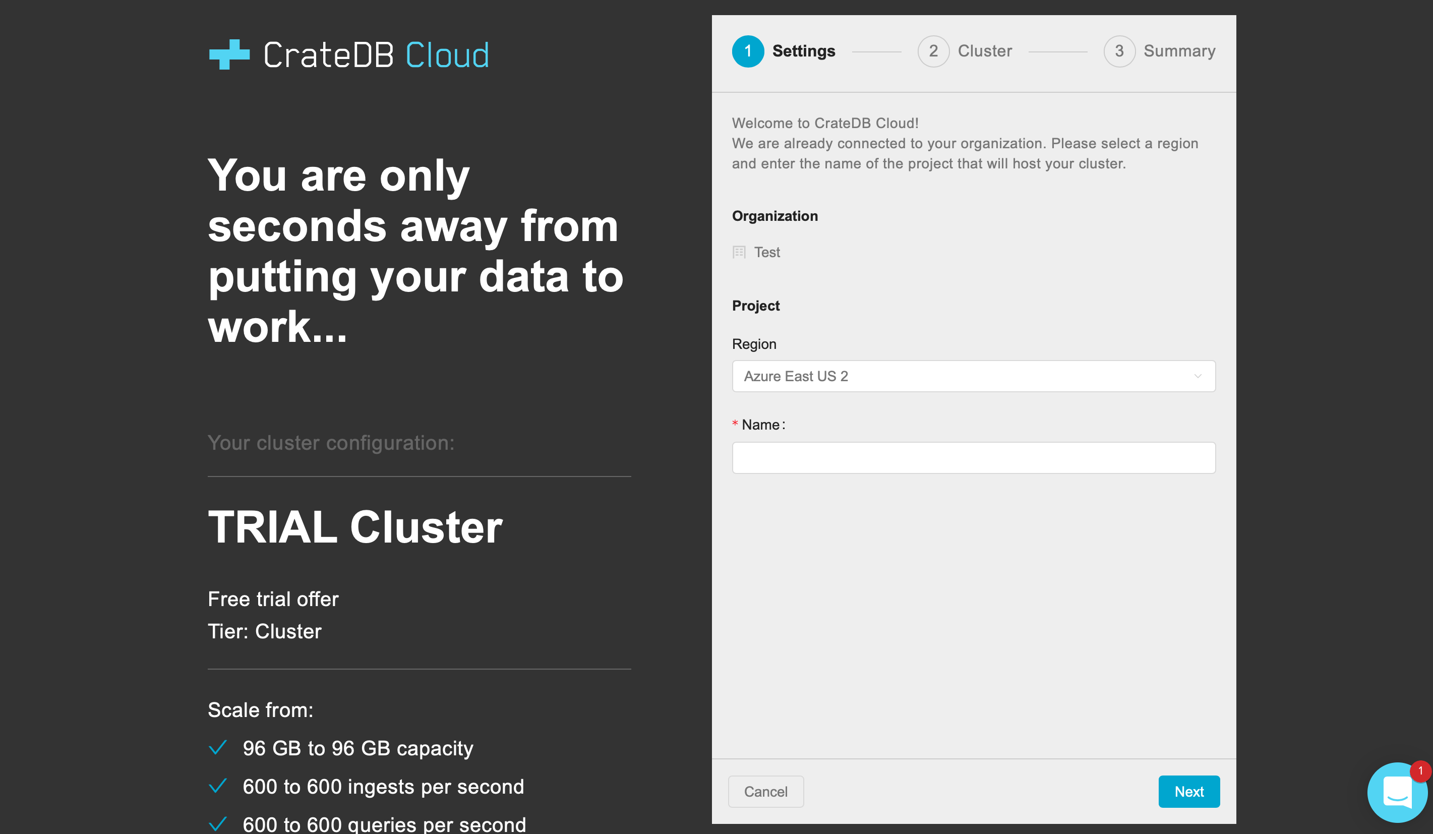 You are only seconds away from putting your data to work