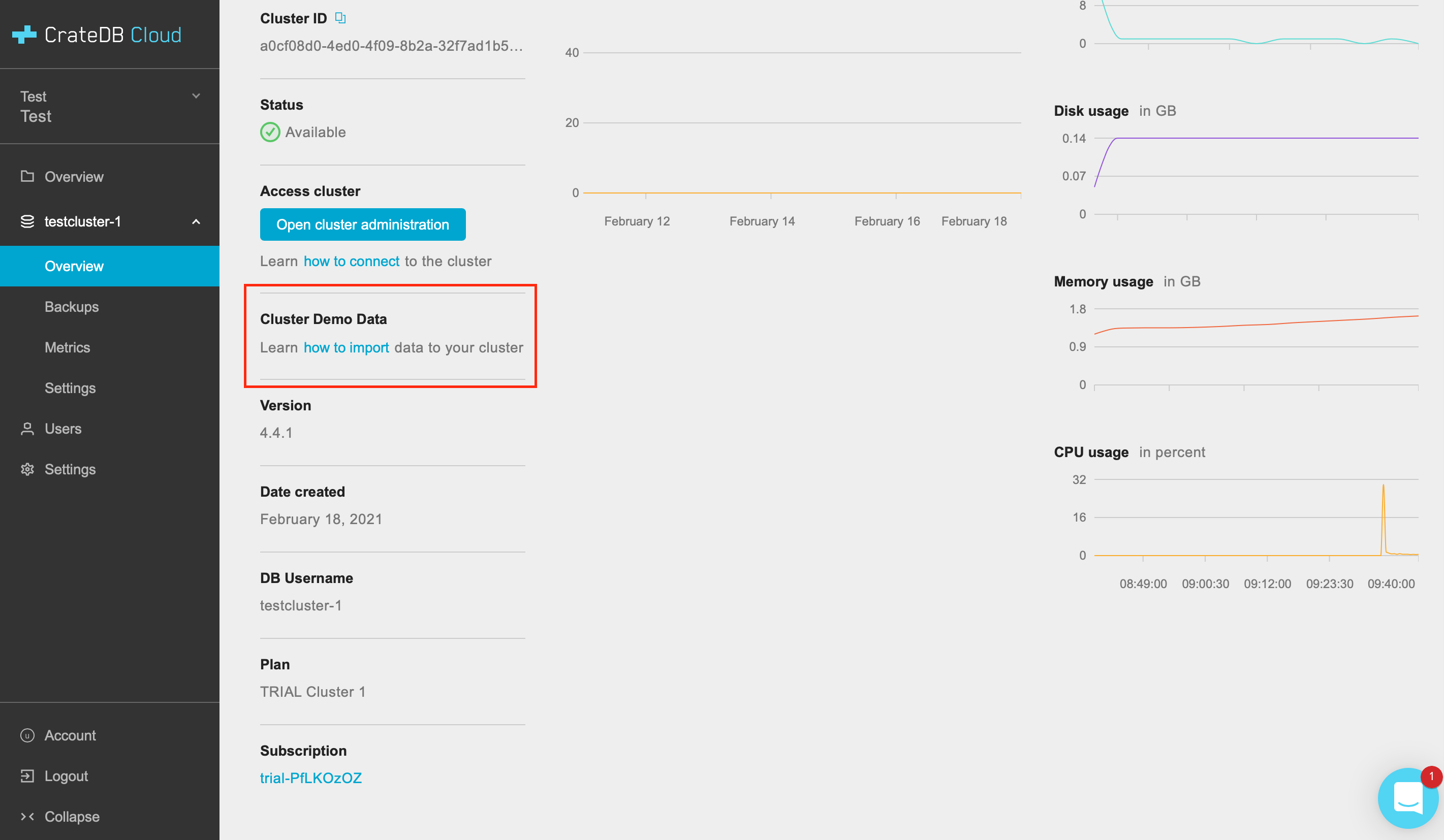 Learn how to import data to your cluster