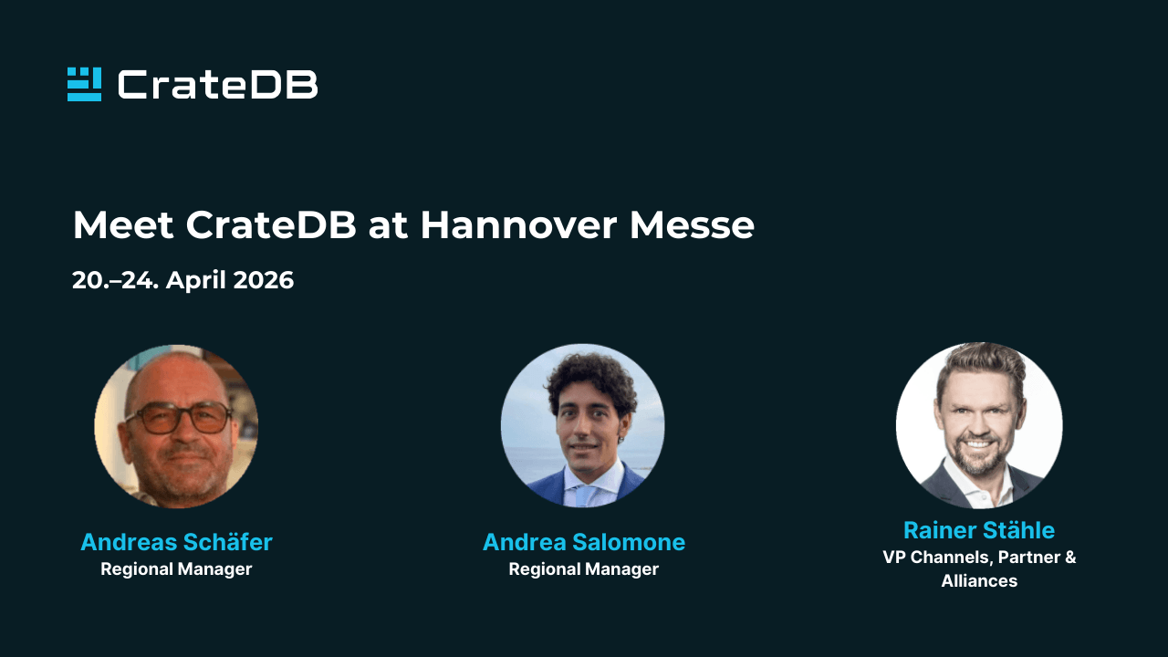 Meet CrateDB at Hannover Messe