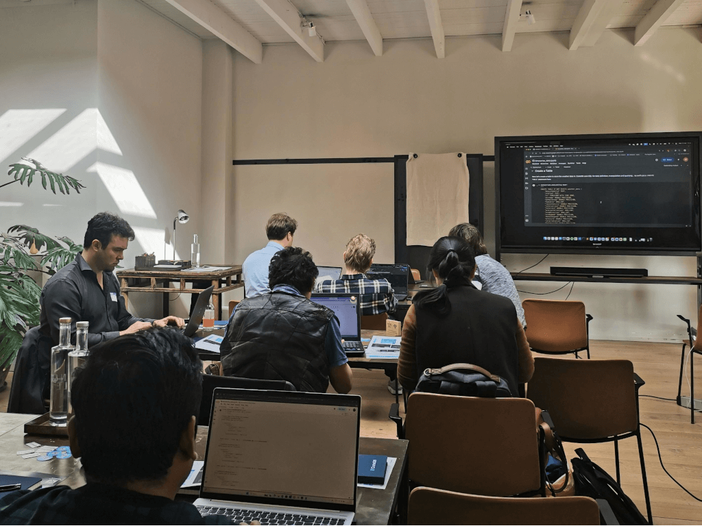 A room in Amsterdam filled with participants of CrateDB European Tour 2025