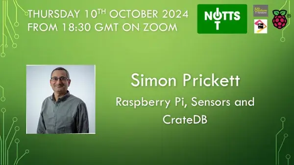 Notts IoT: Simon Prickett - Raspberry Pi, Sensors and CrateDB